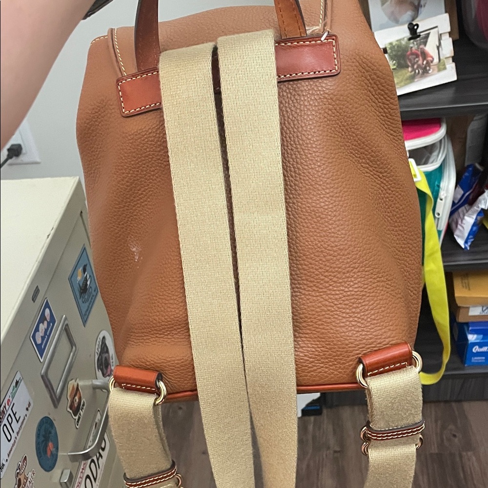 Dooney & Bourke Brown Leather Backpack - Picture 3 of 3